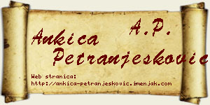 Ankica Petranjesković vizit kartica